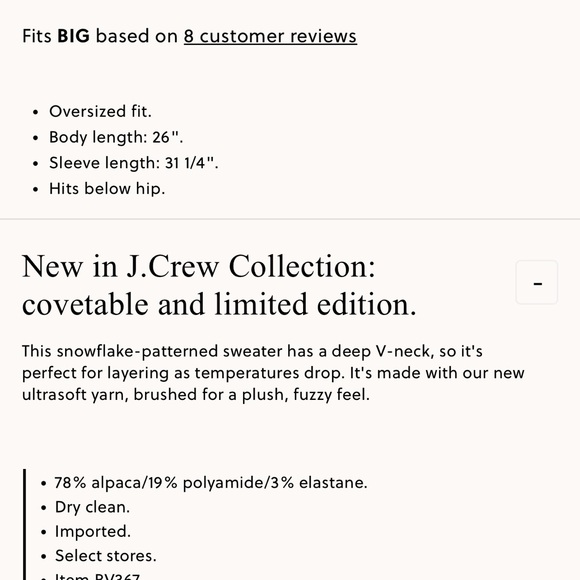 New never worn no damage Jcrew snowflake sweater. - Picture 5 of 5